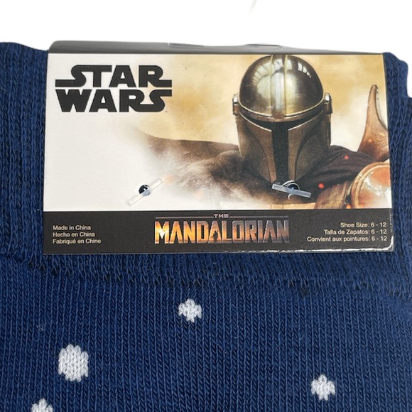 Star Wars The Mandalorian Baby Yoda Crew Socks, 2 Pairs, Blue, Gray - Picture 4 of 6